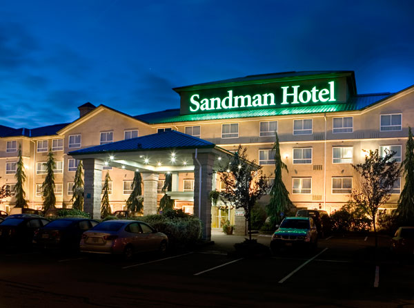 Sandman Langley Exterior Night